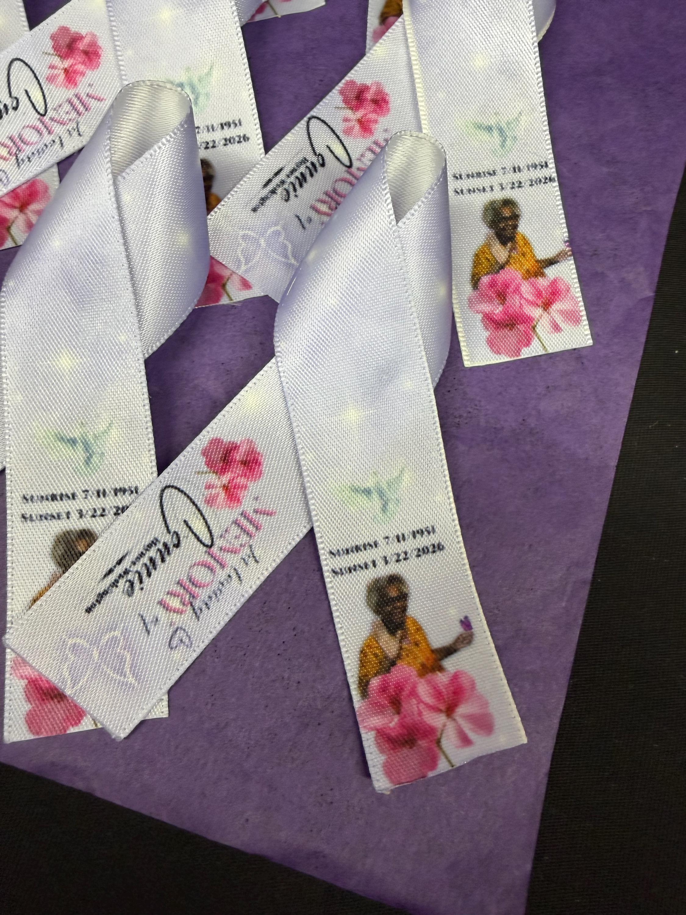Custom Memorial Ribbon: in Loving Memory Photo Keepsake - Etsy