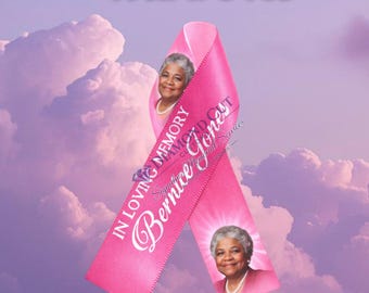 Custom Memorial Ribbon: In Loving Memory Photo Keepsake