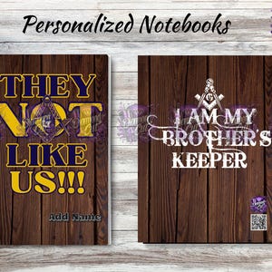 Mason/Brothers/Masonic/Personalized Notebooks