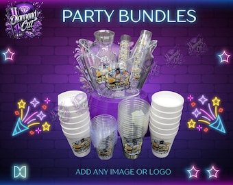 Custom Party/Event Cup Bundle | Personalized Party Cups, Shot Glasses & Drinkware