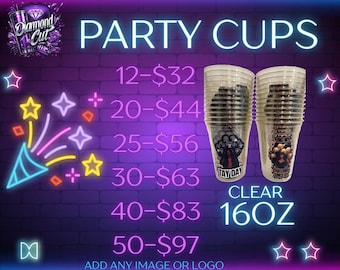 Custom Photo Clear Plastic Cups | Personalized Party Cups for Any Occasion