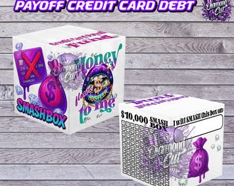 Credit Card Debt Savings Smash Box | Debt Payoff Cash Challenge | Smash to Open Savings Box