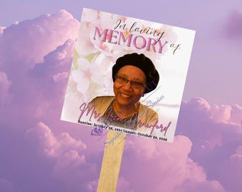 Memorial Church Fans | Funeral Hand Fans | Celebration of Life Fans | Custom Obituary Fans | Personalized Memorial Fans