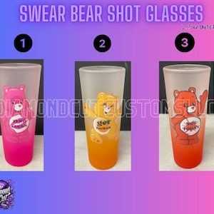 Bicchieri da shot Swear Bear da 2,5 once