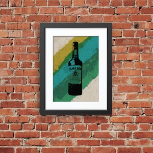 Jameson Bottle, Liquor Bottle, Instant Digital Download