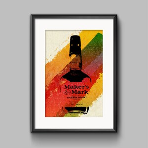 Maker&#39;s Mark Liquor Bottle Art, Digital Download