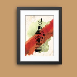 Jim Beam Liquor Bottle, Instant Digital Download