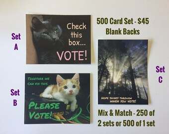 Mix-n-Match 500 card set of Voter Postcards