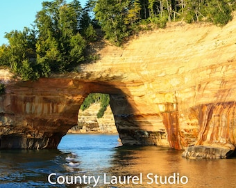 Painted Cliff- instant download Nature Photography Lake Superior Prints Outdoors Prints Natural wonders shoreline