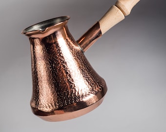Fabricante de ollas de cobre, Jazzve, Cezve Ibrik, Armenia Jezve Jazve mango de madera ARMENIAN cafetera, hecho a mano, turka, personalizado