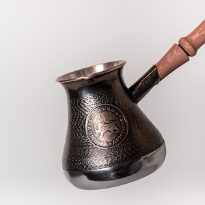 Induction Copper Coffee Pot Maker,Jazzve, Cezve Ibrik,Armenia Jezve Jazve wooden handle ARMENIAN coffee maker, handmade, turka, personalized