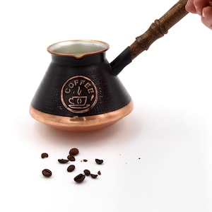 Coffee Pot Maker Copper Jazzve Cezve Ibrik Armenia Jezve Jazve wooden handle ARMENIAN coffee maker, handmade, turka, personalized