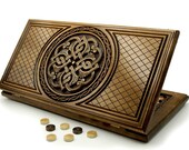 Backgammon set handmade Wooden backgammon board Armenian carved backgammon wood Handmade backgammon table game wooden Chess sets gift
