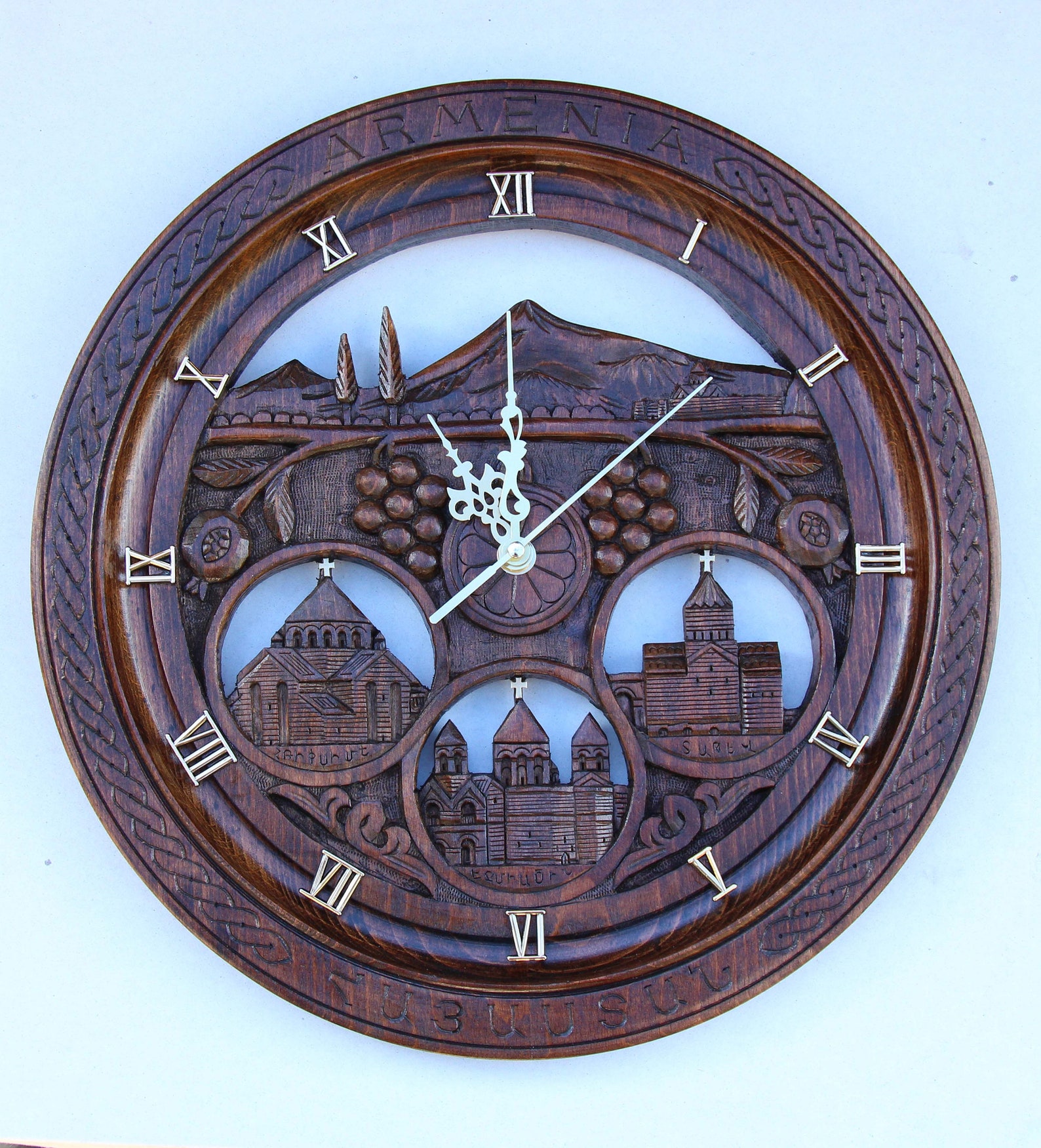 Armenian Wall Clock Unique Wall Clock Home Gift Clock Etsy