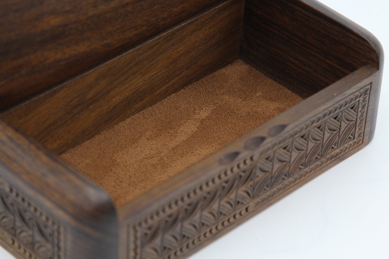 Nice Jewelry box for gift carved woodcarving handmade jewelry box with ornaments gift for women for girl Armenian master walnut wood