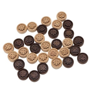 BACKGAMMON Spielchips, geschnitzte Holzsplitter, Chips für Backgammon Set, armenische Backgammon Chips Würfel, Nardi, Spiel, Handgemachte Holzstücke