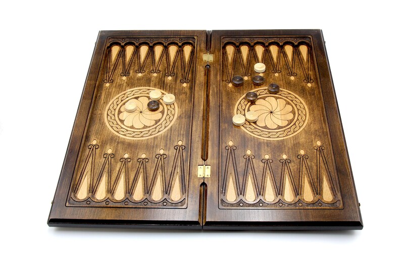 BACKGAMMON wooden SET BOARD Game Armenian Nardy wood chess Etsy