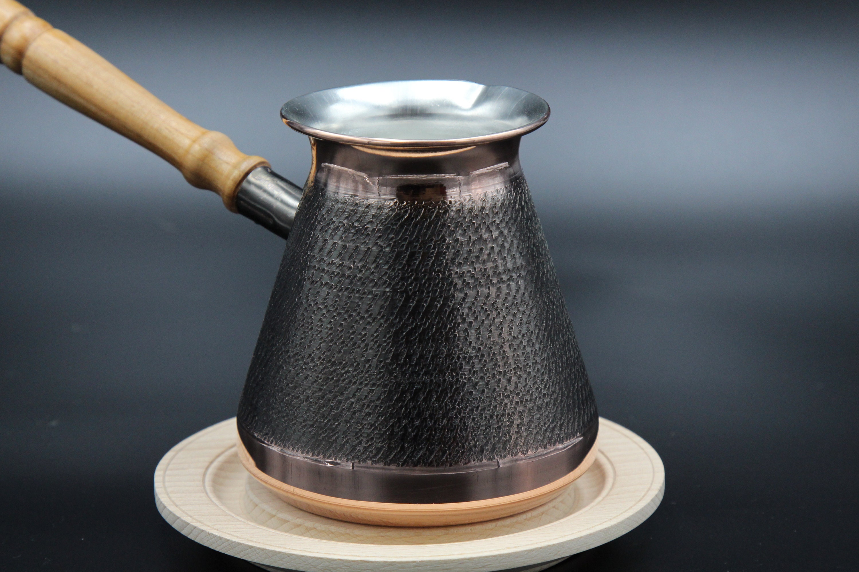 4 Cups 13 Oz Copper Turka Turkish Coffee Pot Maker Cezve Ibrik Etsy