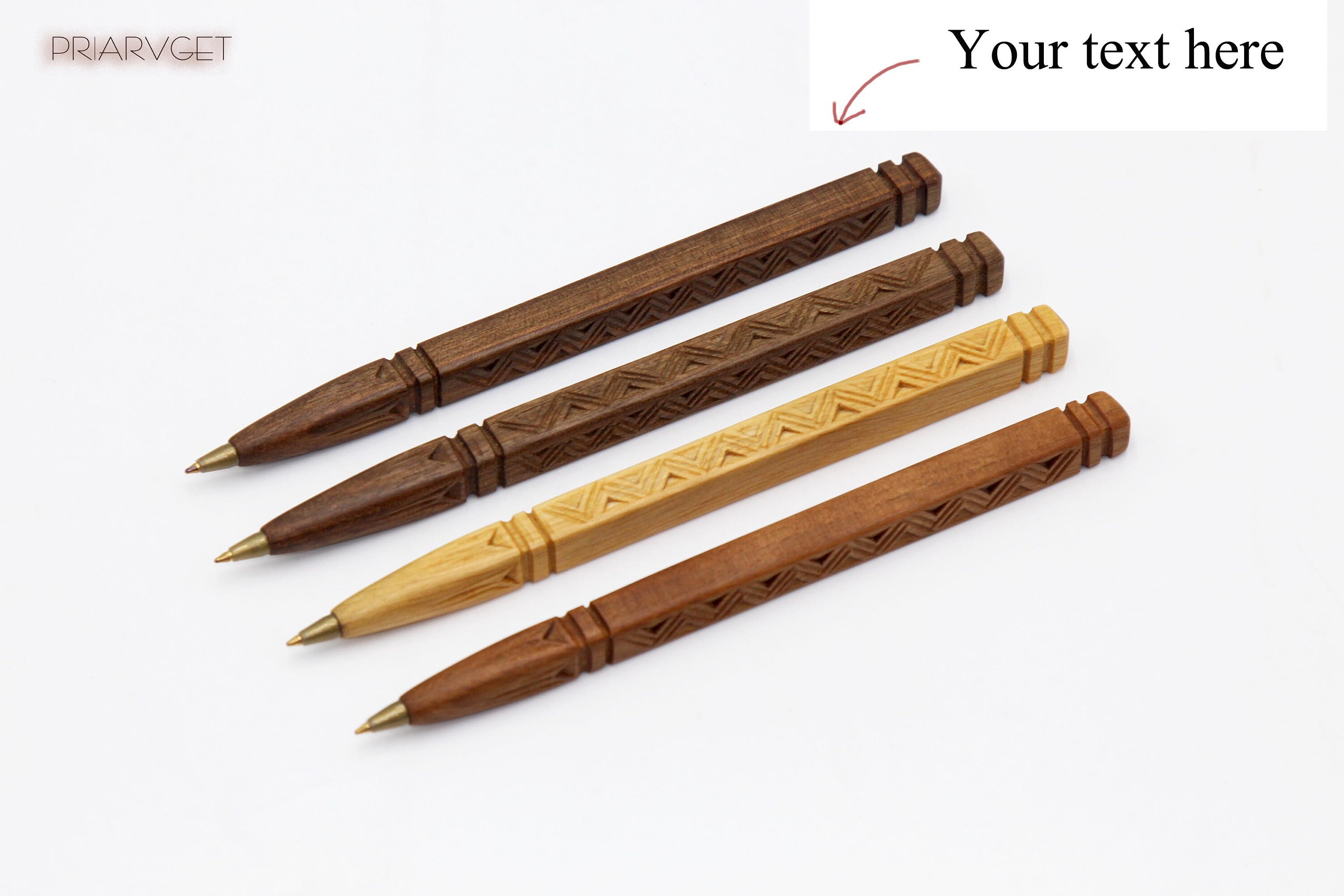 Personalized Engraved Wood Ballpoint Pen, Custom Wooden Pens, Gift ...