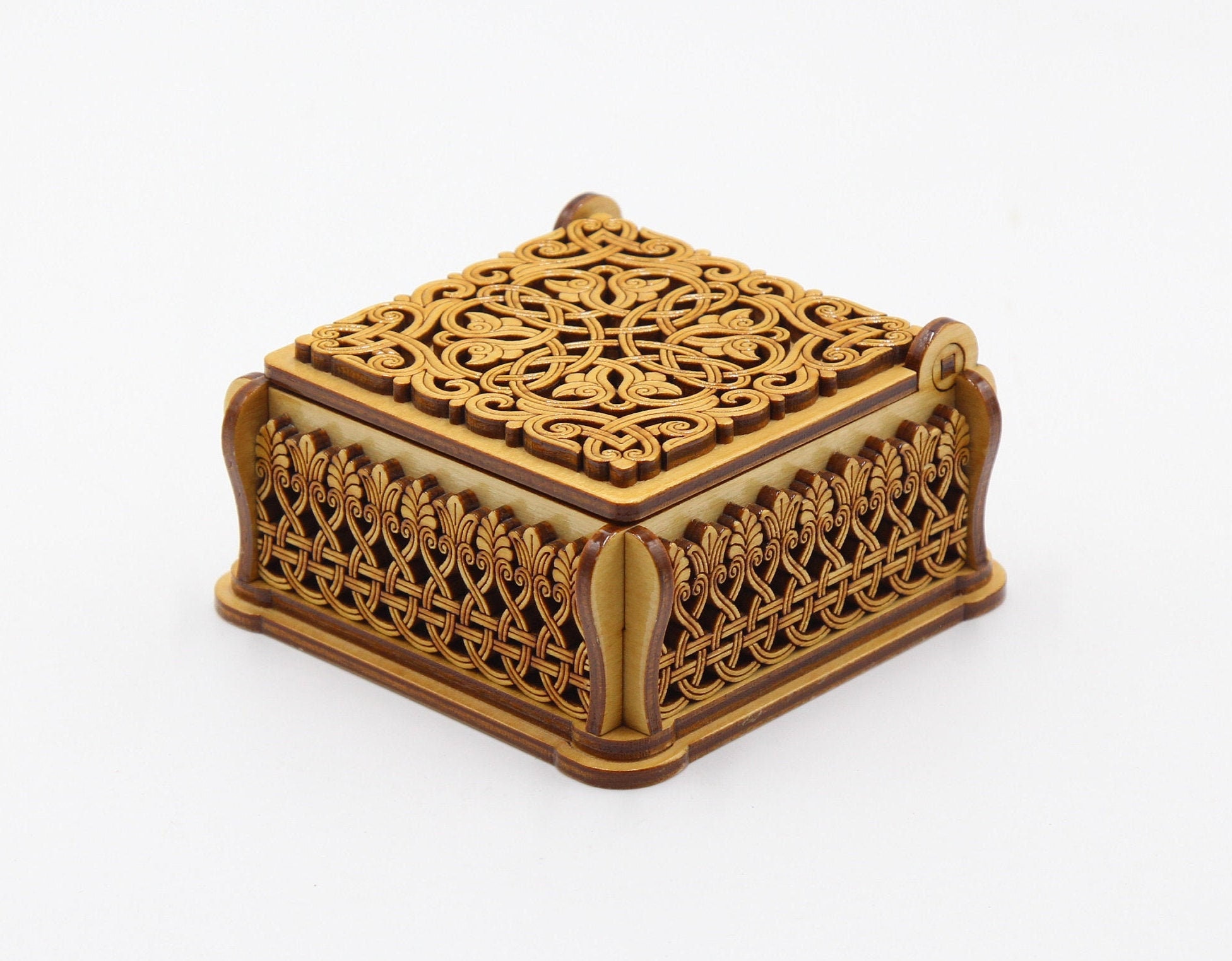 Nice Jewelry box for gift carved woodcarving handmade jewelry Etsy