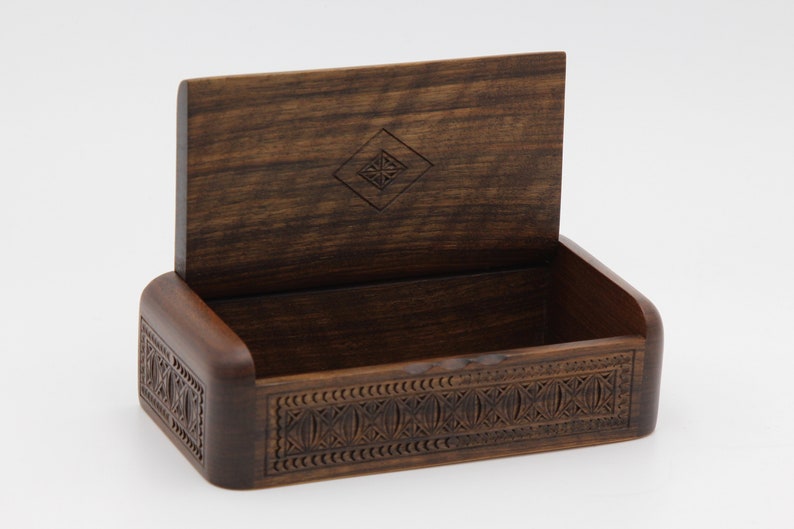 Nice Jewelry box for gift carved woodcarving handmade jewelry box with ornaments gift for women for girl Armenian master walnut wood