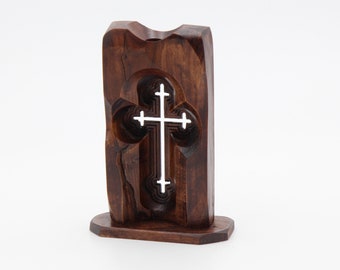 MEJOR VENTA!!!!! Cruz de madera KHACHKAR cruz para mesa, escritorio grabado cruz regalo armenio !!