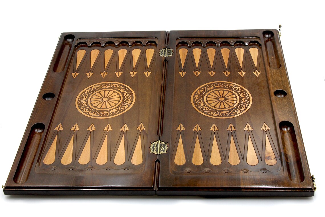 Wooden BACKGAMMON big BOARD GAME Armenian Wood Nardi Nardy big Etsy