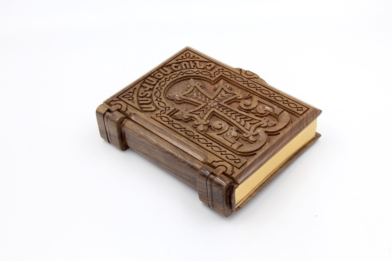 Holy Bible Wood cover English Holy Bible Handmade walnut Etsy