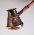Copper Coffee Pot Maker, Jazzve, Cezve Ibrik, Armenia Jezve Jazve wooden handle ARMENIAN coffee maker, handmade, turka, personalized product logo