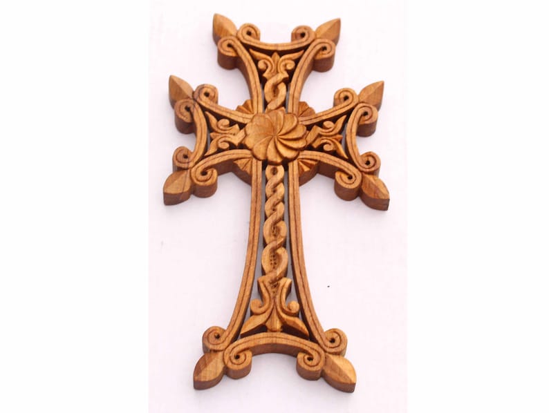 Handmade Wooden Cross Wall Decor Handmade Walnut Beech Wood Etsy