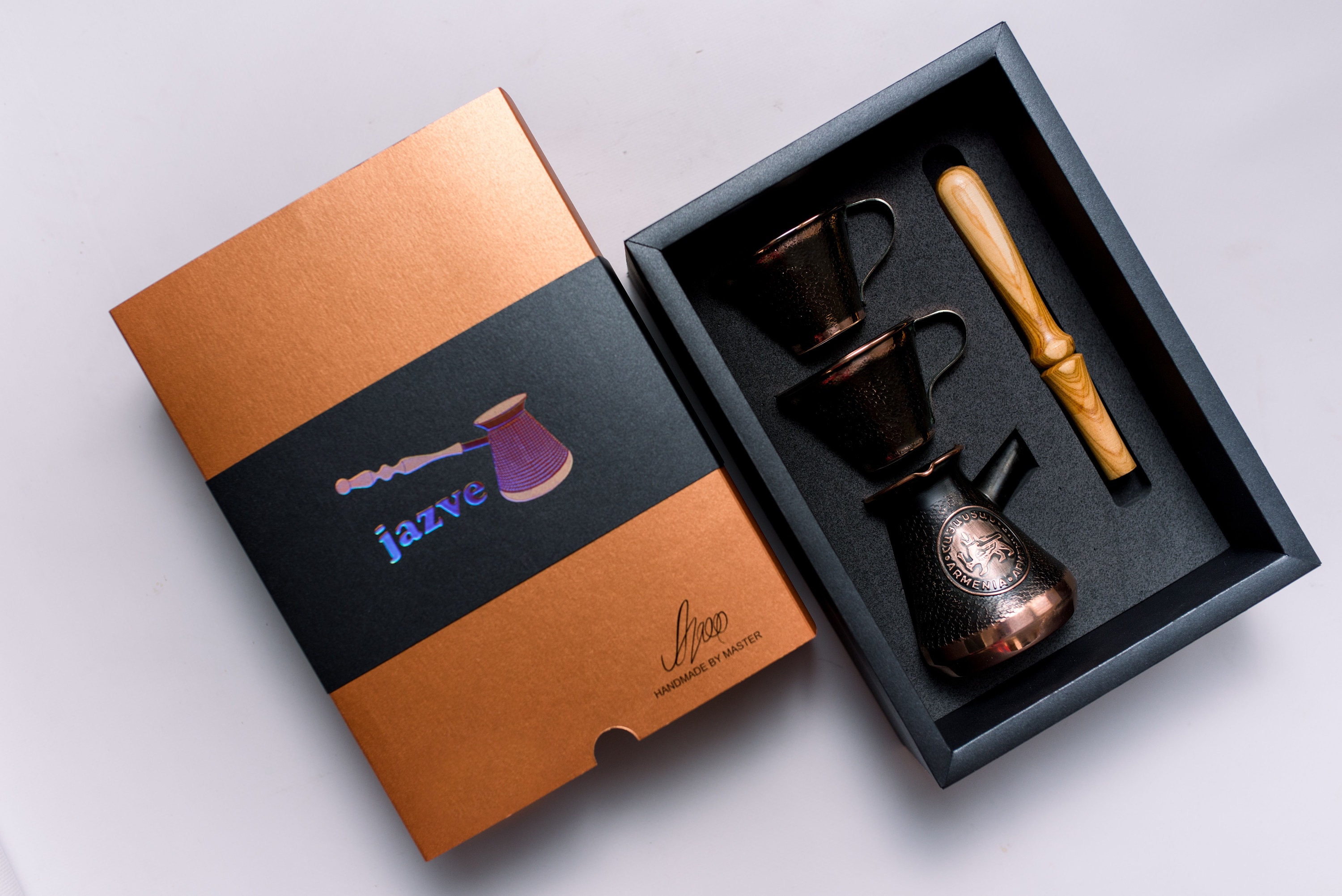 ARMENIAN Jazve and Two Cups Jazzve Cezve Ibrik Jezve - Etsy