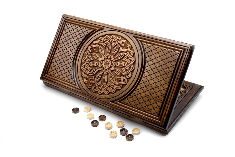 BACKGAMMON wooden SET BOARD Game Armenian Nardy wood chess Etsy
