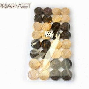 BACKGAMMON jetons de jeu, copeaux de bois sculptés, jetons pour backgammon set jetons de backgammon arméniens dés, Nardi, jeu, pièces en bois faites à la main