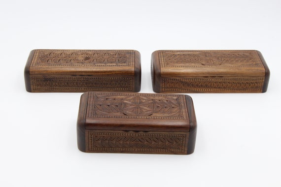 Nice Jewelry box for gift carved woodcarving handmade jewelry box with ornaments gift for women for girl Armenian master walnut wood