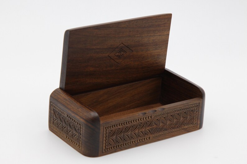 Nice Jewelry box for gift carved woodcarving handmade jewelry box with ornaments gift for women for girl Armenian master walnut wood