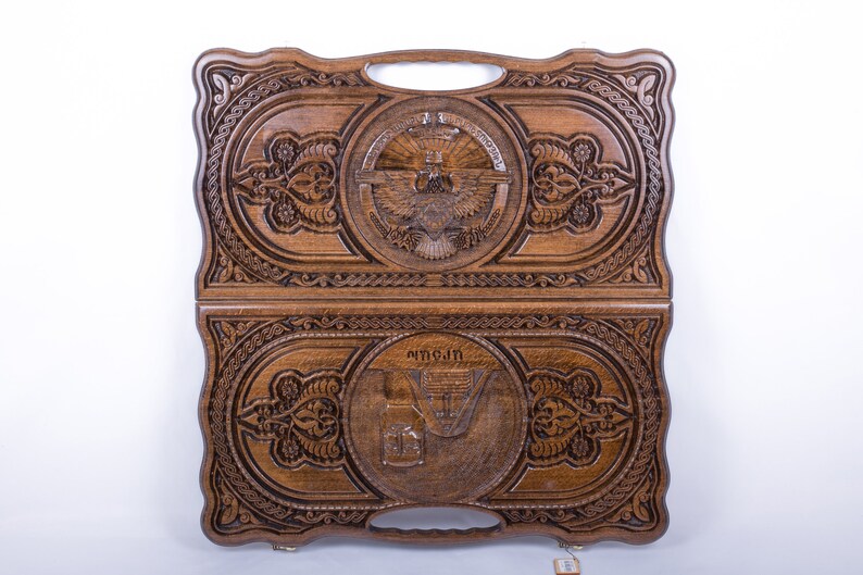 Armenian BACKGAMMON Big BOARD GAME Armenia Wood Nardi Nardy Etsy