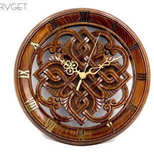 Armenian Handmade Wood carving Decor Clock for wall Handwork Decor art Gift Clock wall clock wall decor wooden clock Armenian ornament