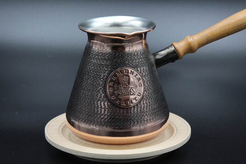 Handmade Armenian Jazva Makers Coffee Pot Copper Wooden Handle Etsy