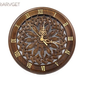 Armenian Handmade Wood carving Decor Clock for wall Handwork Decor art Gift Clock wall clock wall decor wooden clock Armenian ornament