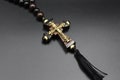 Wooden Cross stone bronze beads Hand Made walnut Wood ARMENIA souvenir Christian crosefix carved jesus product logo