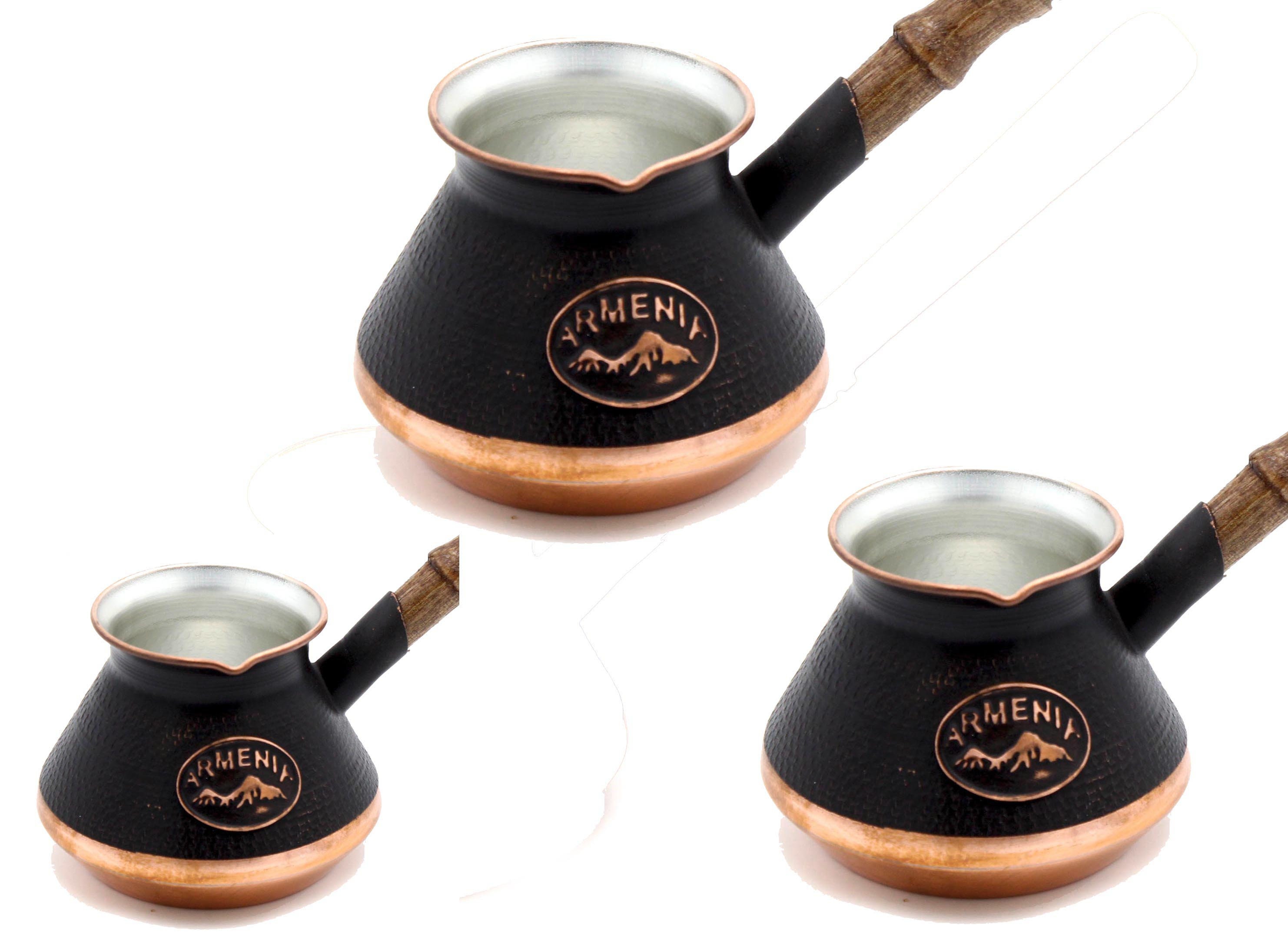 Handmade Armenian Coffee Pot Maker 9.1 Fl Oz Copper Jazva Ararat