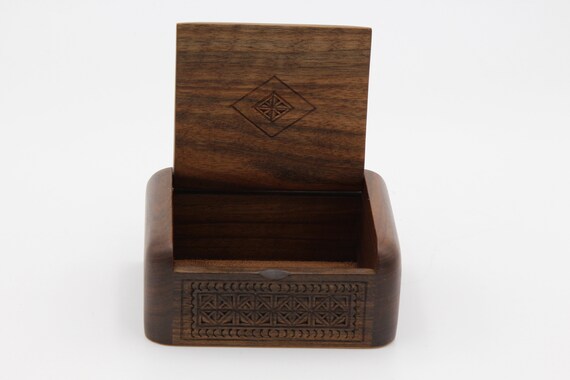 Nice Jewelry box for gift carved woodcarving handmade jewelry box with ornaments gift for women for girl Armenian master walnut wood