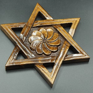 Star of David, Wood Star of David, Wooden Star of David, wall decor Star of David, Wooden Star, Jewish, Religious infinity, infinity symbol