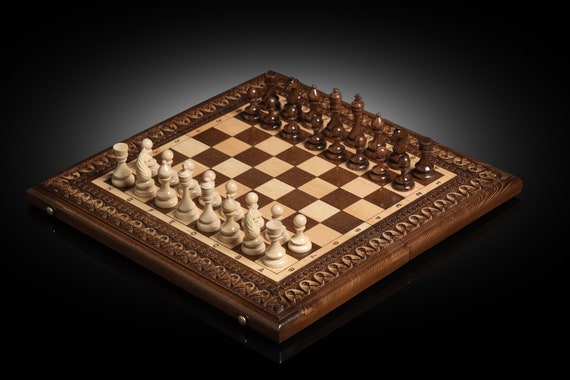 Wooden Chess Set Personalized Chess Board Handmade Chess 