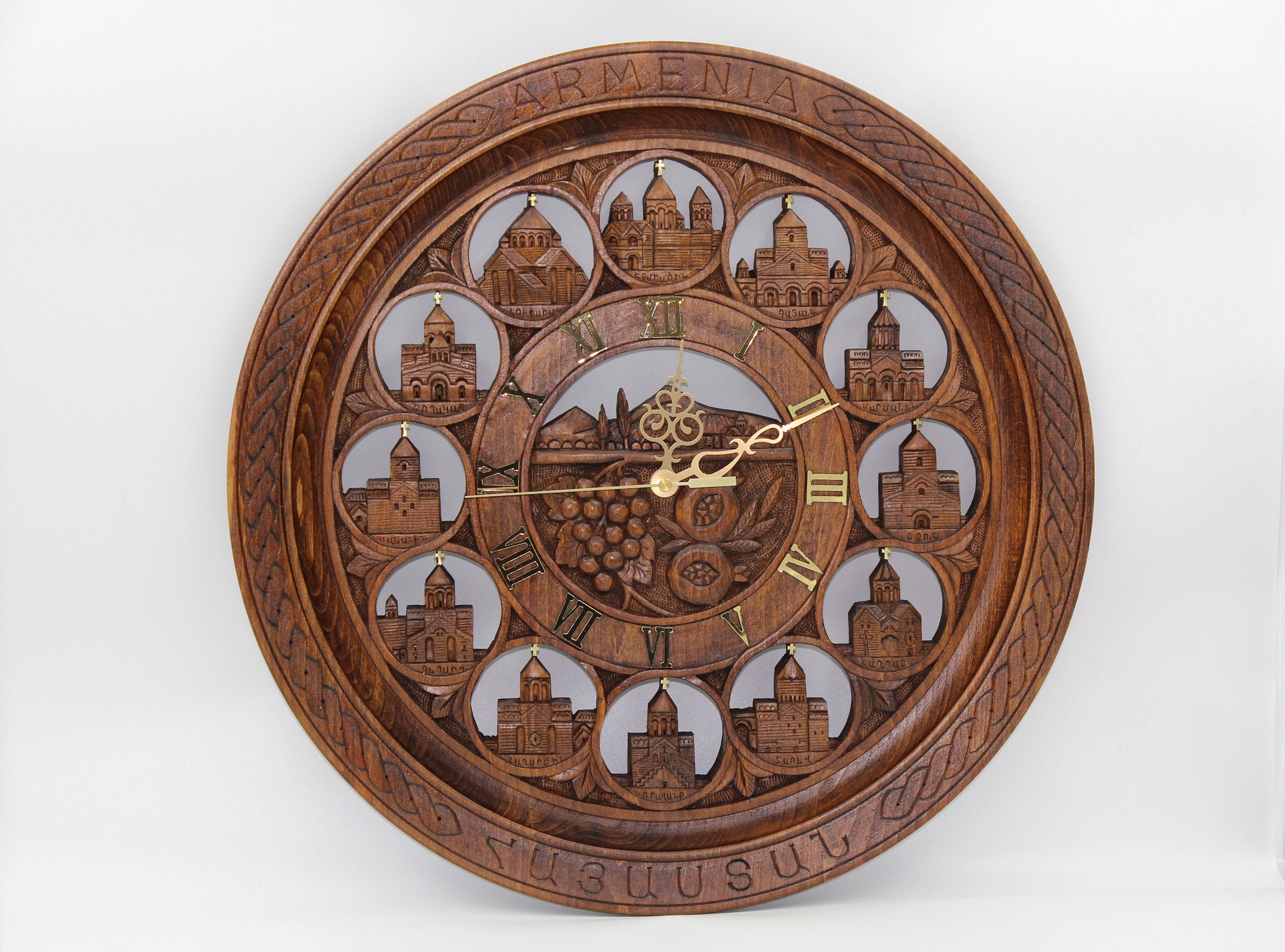 Armenian wall clock Unique Wall Clock Home Gift Clock Etsy