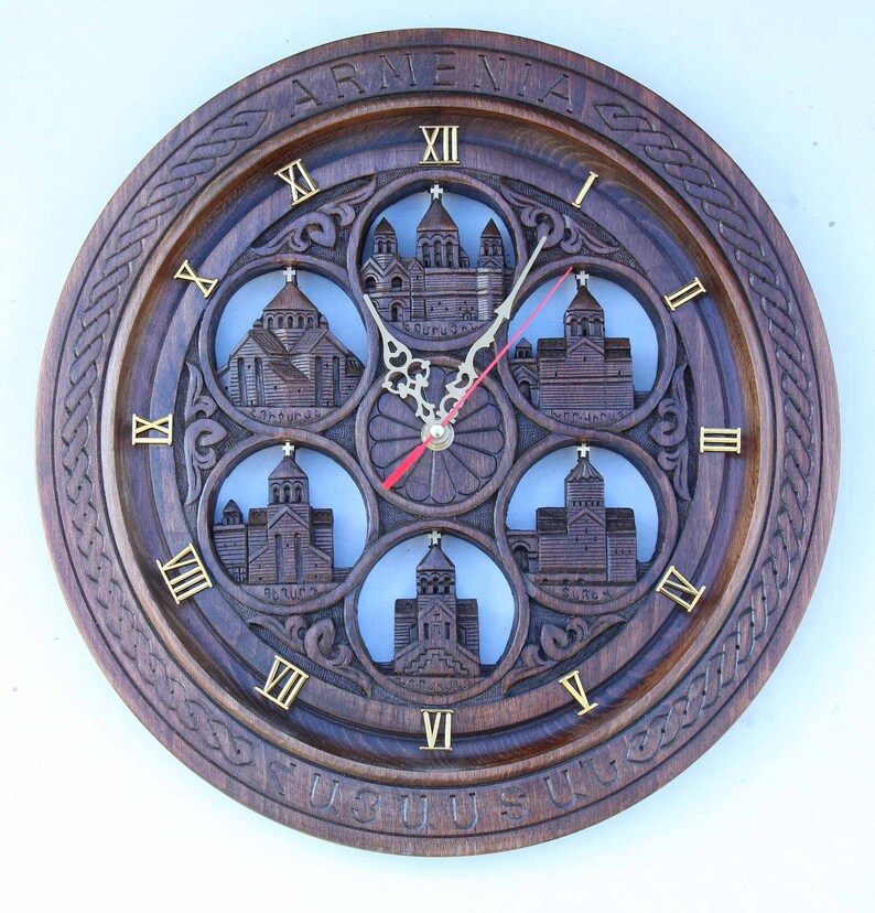 Armenian Wall Clock Unique Wall Clock Home Gift Clock Etsy