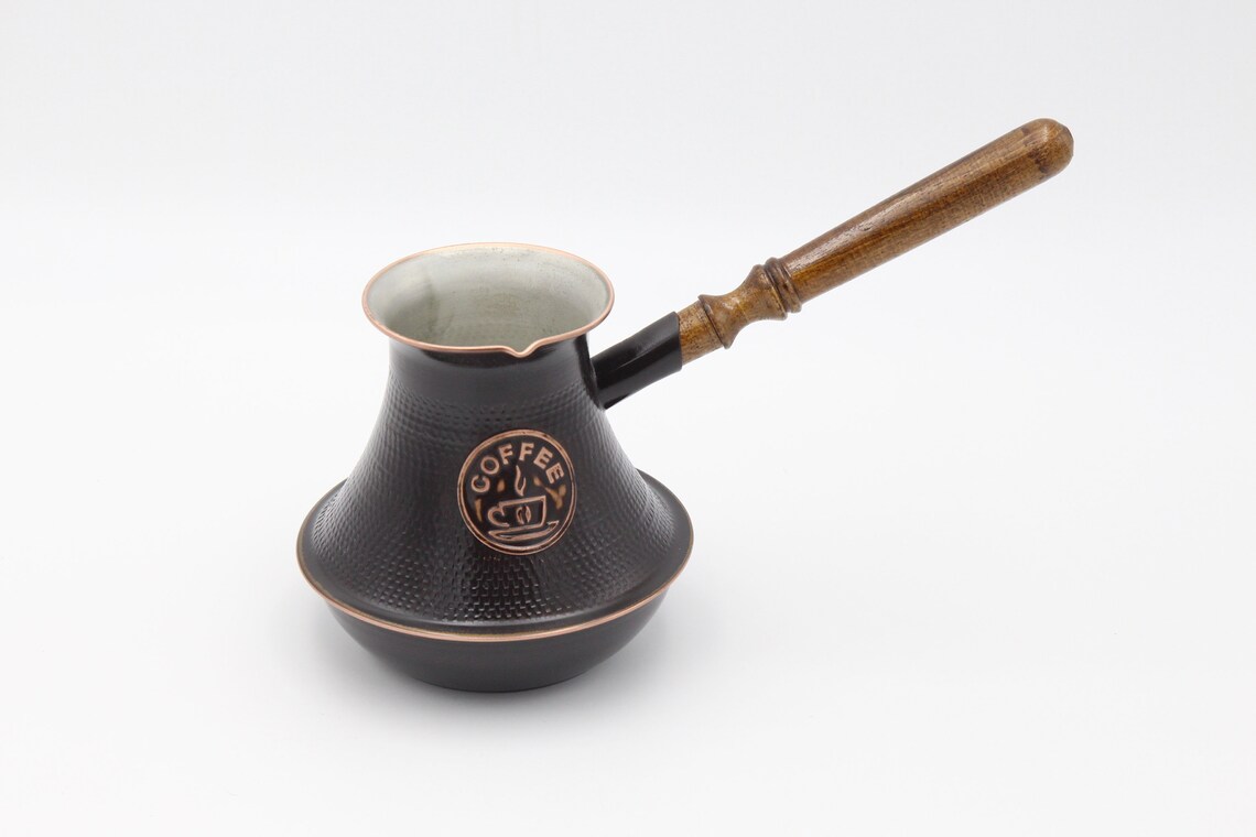 Induction Jezve Copper Turkish Coffee Pot Maker Cezve Ibrik Etsy