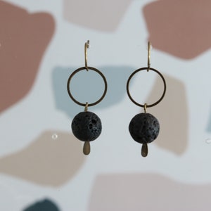 Lava Stone Diffuser Earring