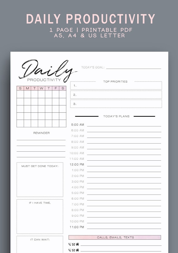 Divine image with productivity planner pdf Genius image with regard to productivity planner pdf