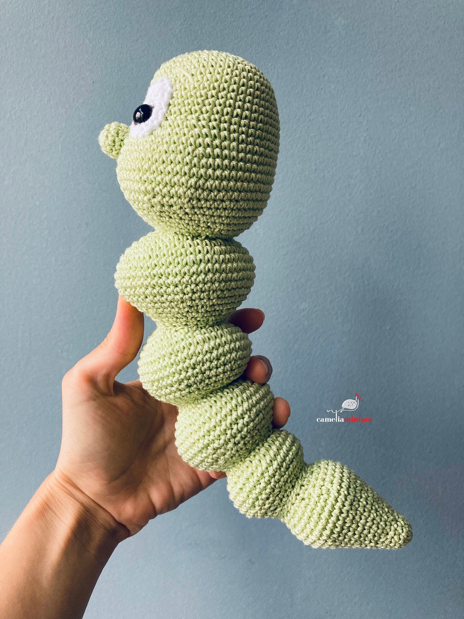 OLIVER the Bookworm Crochet PATTERN [amigurumi, Green, Earth Worm] - Etsy